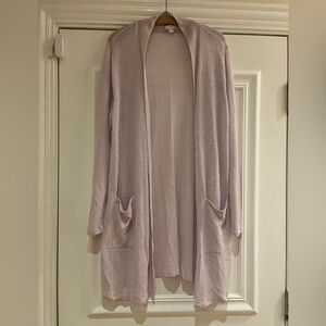 J. Jill Light Purple Open-Front Cardigan